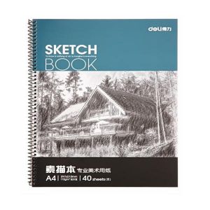 Studify - כל מה שסטודנט צריך בלוקים לכתיבה Deli 7698 Professional Art Painting Paper A4 Sketch Paper Sketchbook 40 Pages/Book