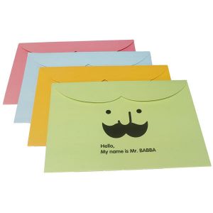 Studify - כל מה שסטודנט צריך קלסרים ותיקיות Moustache Pattern A4 Paper Envelope Document Files Bags Paper Folder