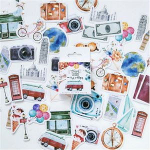 Studify - כל מה שסטודנט צריך מדבקות 45 Pcs/Box A Person&#039;s Travel Stickers Diary Decoration Paper DIY Scrapbooking