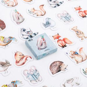 Studify - כל מה שסטודנט צריך מדבקות 45pcs/Pack Phone Decor Paper Sticker Cute Forest Animals Stickers Diary Label