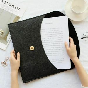Studify - כל מה שסטודנט צריך קלסרים ותיקיות A4 Big Capacity Document Bag Business Briefcase File Folders Felt Filing Storage