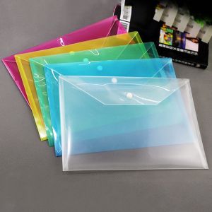 Studify - כל מה שסטודנט צריך קלסרים ותיקיות Transparent A4 Plastic Stud Document Wallets Files Folders Filing School Office