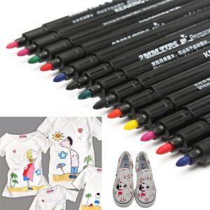 Studify - כל מה שסטודנט צריך כלי כתיבה ומחקים 8Colors Permanent Fabric Paint Marker T-Shirt Pen For Shoes Clothes DIY Graffiti