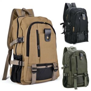 Studify - כל מה שסטודנט צריך תיקים Men Canvas Backpack Rucksack Travel Sport Laptop Hiking Camping School Bag Large