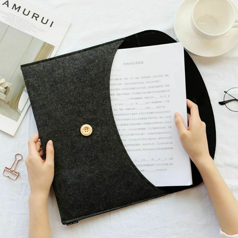 Studify - כל מה שסטודנט צריך קלסרים ותיקיות A4 Big Capacity Document Bag Business Briefcase File Folders Felt Filing Storage